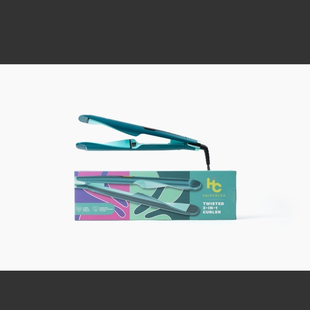 Twisted 2-in-1 Curler - Teal